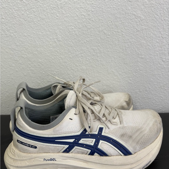 ASICS White and Blue PureGEL shoes - Picture 2 of 2